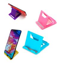 Suporte Apoio para Tablet Celular até 10 polegadas Ajustável Colorido Dobrável Compacto