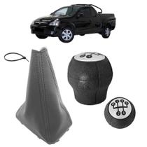 Suporte Aro Com Coifa Forro E Peça Manopla Console Câmbio Manual Montana Conquest 2003 Á 2010