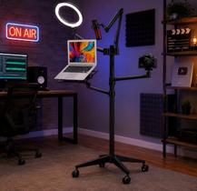Suporte Articulado 5 em 1 p/Microfone Condensador HyperX Quadcast,Blue Yeti,DSLR/Tablet,LED,Notebook Suporte Articulado 5 em 1 p/Microfone Condensador HyperX Quadcast,Blue Yeti,DSLR/Tablet,LED,Notebook