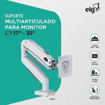 Suporte Articulado De Mesa ELG F80w Monitores De 17'' A 35''