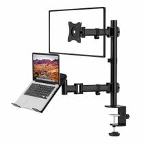 Suporte Articulado de Mesa para Monitor e Notebook 10 a 27 Polegadas Preto Suporte Articulado de Mesa para Monitor e Notebook 10 a 27 Polegadas Preto