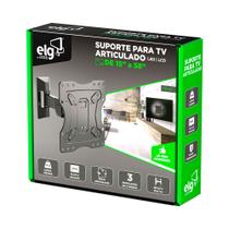 Suporte Articulado de parede para TVS de 15" A 58" - FULL20 - ELG