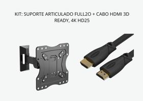 Suporte Articulado Full20 + Cabo Hdmi 3d - 4k Hd25_2,5m ELG