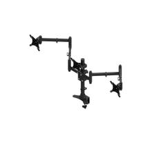 Suporte articulado para 3 monitores/tvs de 10 a 24 polegada tri articulado garra/ morsa