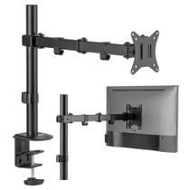 Suporte Articulado Para Monitor Fortrek FK 425S Ergonômico 17" Até 32" Polegadas Suporta 9Kg Rotação de 90 Graus Padrão VESA