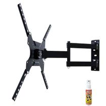 Suporte articulado para tv smart/ 4k /lcd/led 23" a 55" + limpa telas - cs0040alt - cs