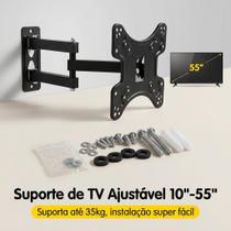 Suporte Articulado TV 1055” Parede Reforçado Retrátil Giratório Inclinação VESA 75x75200x200 Suporte Articulado TV 1055” Parede Reforçado Retrátil Giratório Inclinação VESA 75x75200x200