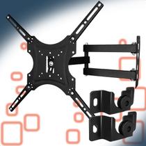 Suporte Articulado TV 14 a 55 Polegadas + Suporte Universal Fixo 13 a 70 Smart TV LED LCD Parede Painel