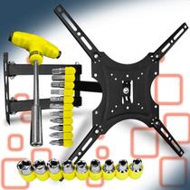Suporte Articulado TV 1455 + Jogo de Chave Combinadas 24 Peças Tipo T