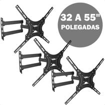 Suporte Articulado TV 32 55 Polegadas Retrátil Braço Longo Inclinável Ajustável