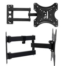 Suporte Articulado Universal para TV 26" a 55" Fixo com Inclinação 20, Rotação 360, Braço Extensível 6 a 41 cm, VES