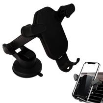 Suporte Automotivo 2 em 1 Para Celular Universal Painel Parabrisa Saída de Ar Rotação 360