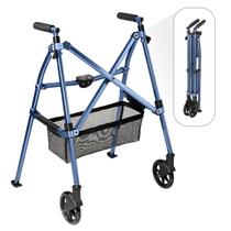 Suporte auxiliar de mobilidade Wonder Walker Plus dobrável azul cobalto