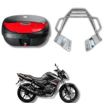 Suporte Bagageiro Com Alça Reforçado Maciço Cromado Factor Fazer 150 125 2016 a 2022 Aço