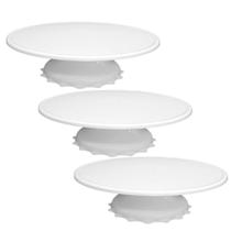 Suporte Bailarina Giratório Rendada Bolo Sobremesa kit 3 pçs