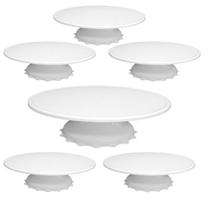 Suporte Bailarina Giratório Rendada Bolo Sobremesa kit 6 pçs Suporte Bailarina Giratório Rendada Bolo Sobremesa kit 6 pçs