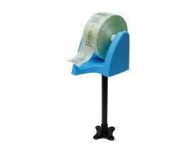 Suporte bancada azul com bobina saquinhos biodegradaveis Suporte bancada azul com bobina saquinhos biodegradaveis