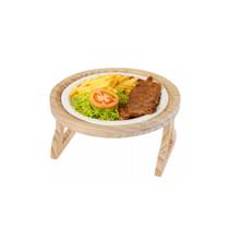 Suporte Bandeja Apoio Braço De Sofá Bambu 25cm