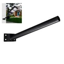 Suporte Barra Luminaria Solar Pintura Eletrostatica Aço Poste Parede Quintal Jardim Segurança Iluminaçao Rua