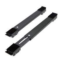 Suporte Base C/ Rodinhas Ajustável Máquina Lavar Reforçado Preto