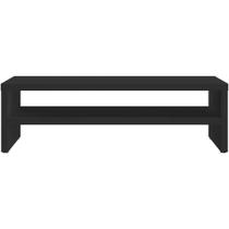 Suporte Base de Mesa para Monitor TV Notebook com Prateleira Multivisão Step Pr Preto Suporte Base de Mesa para Monitor TV Notebook com Prateleira Multivisão Step Pr Preto