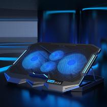 Suporte Base Gamer 4 Coolers, LED Azul 2 USB Altura 7 Níveis Resfriamento Potente Notebook B1142G