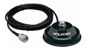 Suporte Base Magnética Super Forte Para Antena PX VHF UHF Dual Band Aquário M-700k com Cabo de 4 Metros