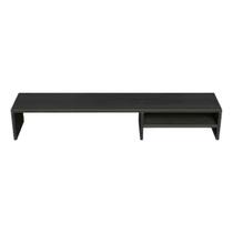 Suporte Base Monitor Com Prateleira 15x90x20cm MDF Preto