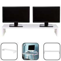 Suporte Base Para Monitor 10x90x20cm MDF Branco