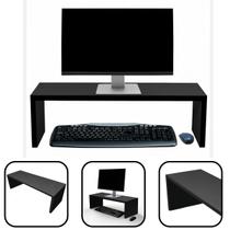 Suporte Base Para Monitor 20x60x20cm MDF Preto Suporte Base Para Monitor 20x60x20cm MDF Preto