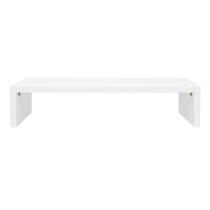 Suporte Base Para Monitor Elevado De Mesa 10x60x20cm MDF Branco Suporte Base Para Monitor Elevado De Mesa 10x60x20cm MDF Branco