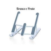 Suporte Base Para Notebook Preto Regulável Plástico ABS Reforçado Reliza Ergonômico BRANCO