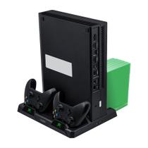 Suporte Base Vertical Com Cooler + 2 Bateria X box One ne S X Suporte Base Vertical Com Cooler + 2 Bateria X box One ne S X