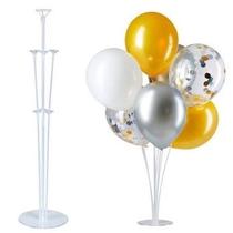 Suporte Bexiga C/7 Varetas haste Arranjo Balão Chão Base Acrílica Decoração