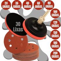 Suporte Boina Furadeira Esmerilhadeira +30 Disco Lixa 125mm Suporte Boina Furadeira Esmerilhadeira +30 Disco Lixa 125mm