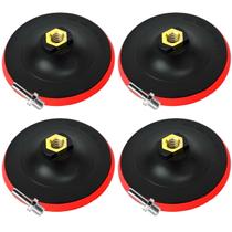 Suporte Borracha Disco De Lixa 125Mm Com Adaptador 04 Un