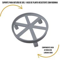 Suporte Botijão de Gás - Planta com rodinha COR:CINZA ESCURO Suporte Botijão de Gás - Planta com rodinha COR:CINZA ESCURO