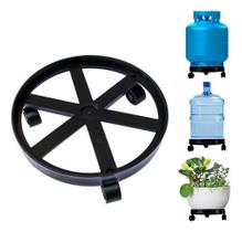 Suporte Botijão Vaso Galão Água Organizador Cozinha Rodinha