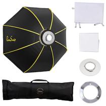 Suporte Bowens de fibra esterlina Soft Box Glow ParaSnap 44 Octa