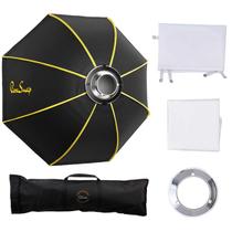 Suporte Bowens de fibra esterlina Softbox Glow ParaSnap 44 Octa