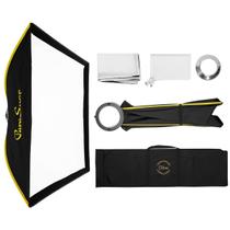 Suporte Bowens quadrado de fibra esterlina Softbox Glow ParaSnap 32 x 32 cm