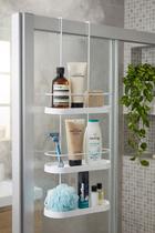 Suporte Box De Banheiro Porta Shampoo Triplo Branco Não Enferruja