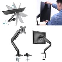 Suporte Braço Articulado De Mesa Para Monitor e TV, com Mola a Gás, Suporte Removível VESA Com Grampo e Base até 27 polegadas.