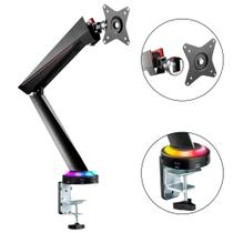 Suporte Braço Articulado Gamer Pcyes Para Monitor De 17 A 32 Polegadas Suporta Até 8Kg Pistão À Gás Base Com Led Rgb Com Entrada Usb Volume Suporte Braço Articulado Gamer Pcyes Para Monitor De 17 A 32 Polegadas Suporta Até 8Kg Pistão À Gás Base Com Led Rgb Com Entrada Usb Volume