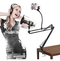 Suporte,Braço Articulado,haste Flexível P/microfone e Smartphone c/aranha e pop Suporte,Braço Articulado,haste Flexível P/microfone e Smartphone c/aranha e pop
