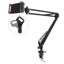 Suporte Braço para Microfone Pedestal Articulado de Celular Tablet Ajustável Suporte Braço para Microfone Pedestal Articulado de Celular Tablet Ajustável