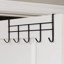 Suporte Cabide de Porta Com 6 Ganchos Organizador Multiuso Para Quarto Banheiro Cozinha