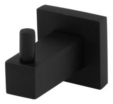 Suporte Cabide Porta Toalha Gancho P/ Banheiro Inox Preto