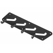 Suporte Cabideiro 4 Ganchos de Parede Preto Roupas Banheiro Quarto Lavanderia