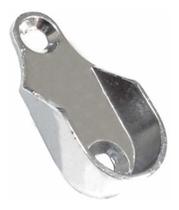 Suporte Cabideiro Oval Para Tubo Oblongo Cromado 10 Peças